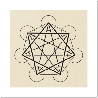 Heptagram (7 sided star) - Awesome Sacred Geometry Design Posters and Art